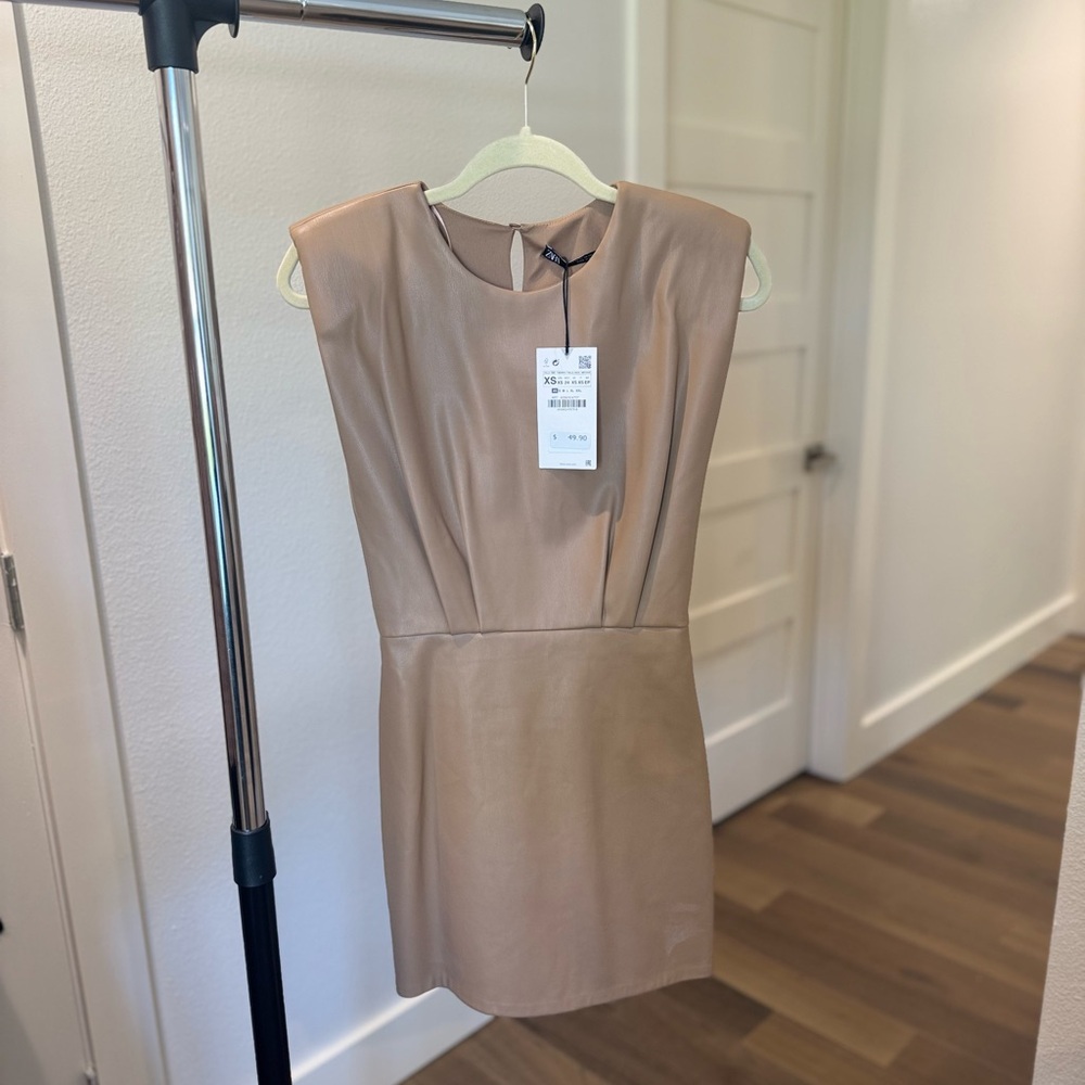 NWT! Zara Tan Mini Dress (size XS)